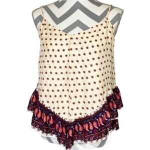 Anthropologie Paisley Tank Top Size Small